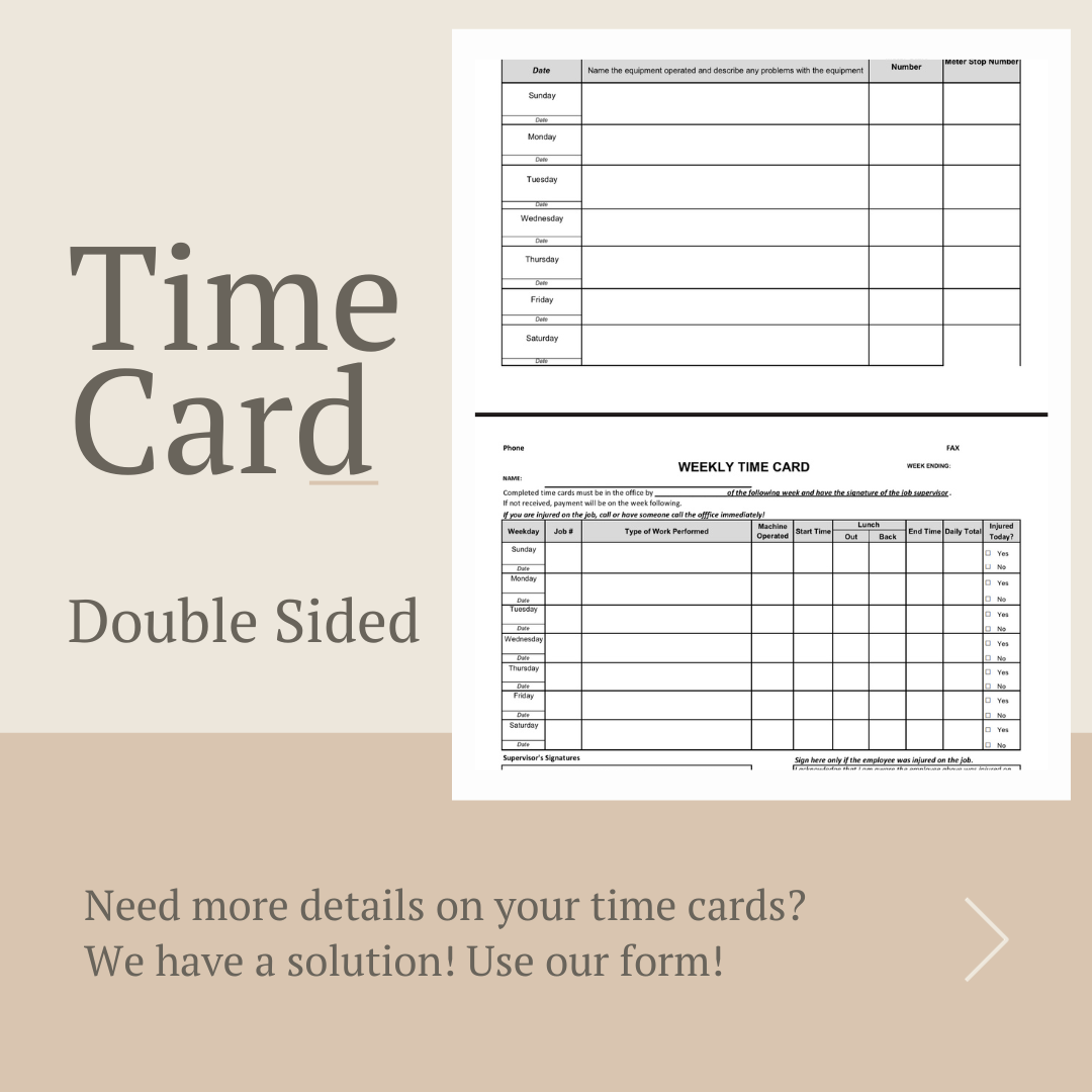 Time Card Bundle Bonanza