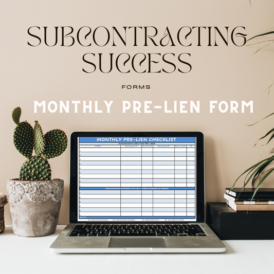 Vendor Lien and Release Tracking Form