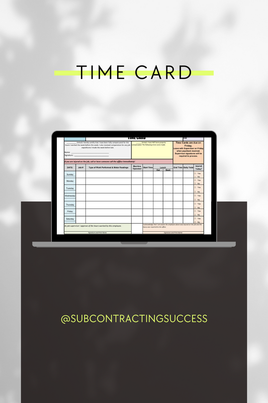One Page Time Card