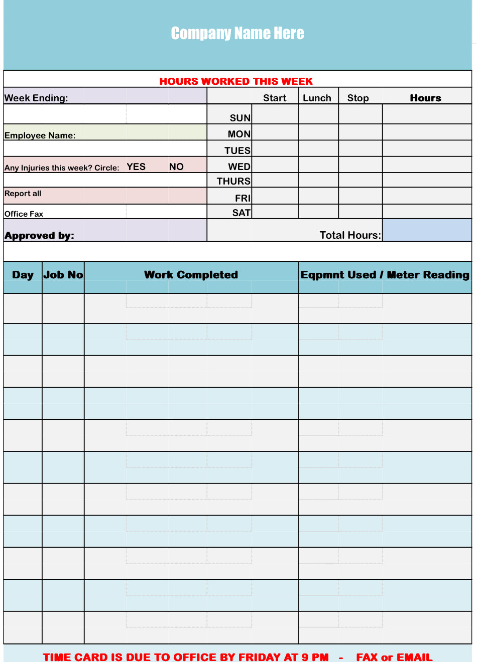 Time Card Bundle Bonanza